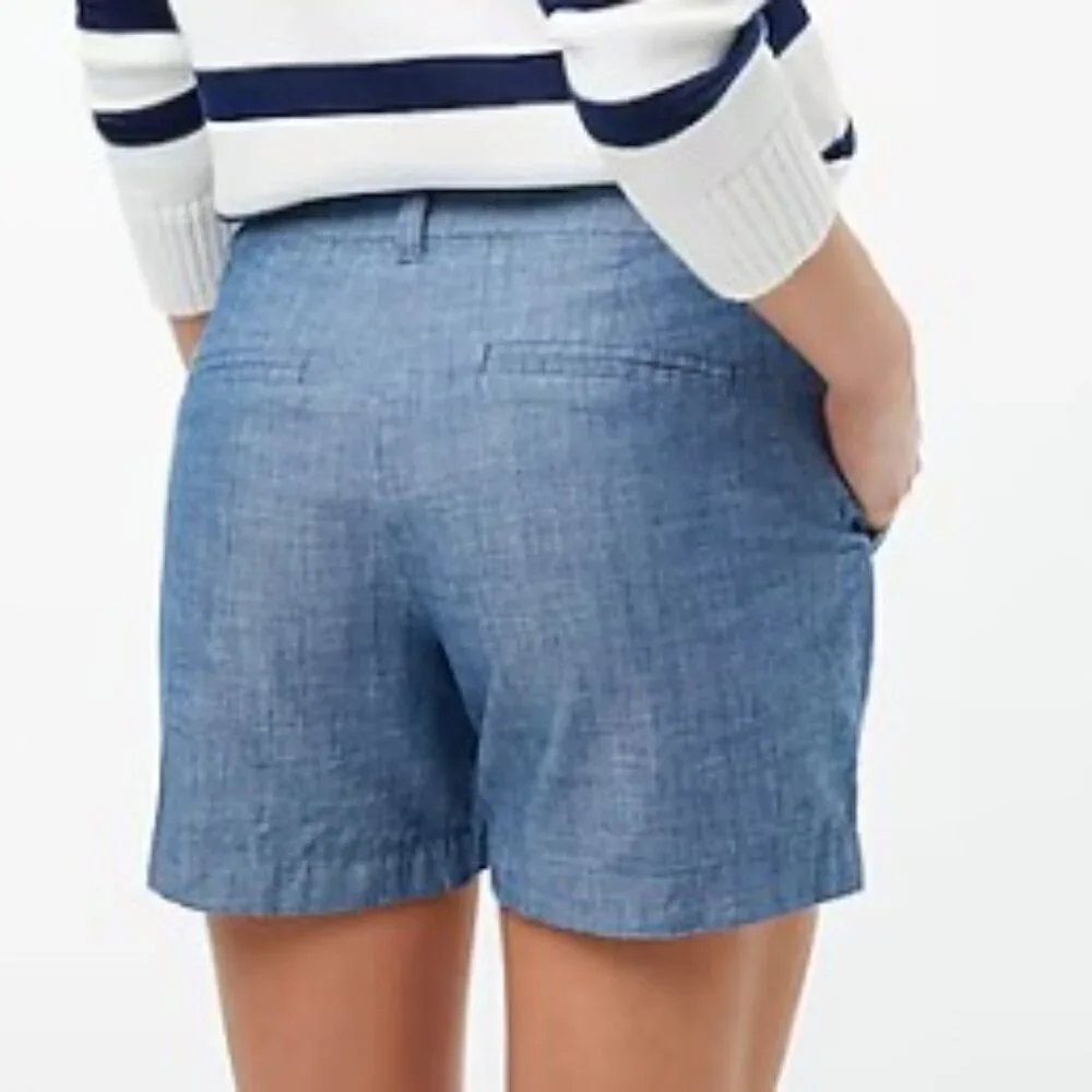J.Crew Classic Chambray Shorts – Size 10 - Picture 2 of 8